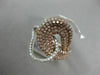 ESTATE WIDE 1.48CT DIAMOND 14KT WHITE & ROSE GOLD 3D OPEN LOVE KNOT FUN RING