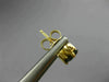 ESTATE .74CT DIAMOND & AAA SAPPHIRE 14K YELLOW GOLD SQUARE STUD EARRINGS #22824