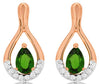 1.02CT DIAMOND & AAA RUSSALITE 14KT WHITE & ROSE GOLD INFINITY HANGING EARRINGS