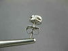 ESTATE .60CT DIAMOND 14KT WHITE GOLD 3D ROUND CLASSIC BEZEL STUD EARRINGS #2791