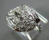 ANTIQUE WIDE .64CT ROUND OLD MINE DIAMOND 14KT WHITE GOLD OPEN FANCY RING #19541