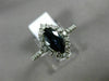 LARGE 1.08CT DIAMOND & AAA MARQUISE SAPPHIRE 14K WHITE GOLD HALO ENGAGEMENT RING