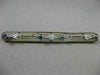 ANTIQUE LARGE .22CT OLD MINE DIAMOND & SAPPHIRE 14KT 2 TONE GOLD FILIGREE BROOCH