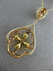 LARGE 1.41CT WHITE & FANCY YELLOW DIAMOND 18KT YELLOW & ROSE GOLD FLOWER PENDANT