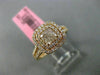 ESTATE LARGE GIA 1.13CT DIAMOND 18KT ROSE GOLD HALO SPLIT SHANK ENGAGEMENT RING