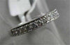 ESTATE NARROW MILGRAIN ROUND DIAMOND 14KT WHITE GOLD WEDDING ANNIVERSARY RING