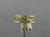 ESTATE WIDE PLATINUM & 18KT YELLOW GOLD 3D OPEN FILIGREE ANNIVERSARY RING #26410