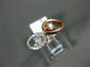 ESTATE .50CT ROUND DIAMOND 14KT WHITE & ROSE GOLD 3D CRISS CROSS LOVE FUN RING