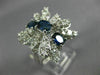 LARGE 1.86CT DIAMOND & AAA SAPPHIRE 14K WHITE GOLD BUTTERFLY FLOWER RING #26653