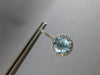 5.30CT DIAMOND & AAA BLUE TOPAZ 14KT WHITE GOLD HALO LEVERBACK HANGING EARRINGS