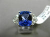 LARGE 4.65CT DIAMOND & AAA TANZANITE 18KT WHITE GOLD 3D SQUARE ENGAGEMENT RING