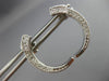 ANTIQUE .72 CTW HANGING 3D MOON SHAPE 14KT WHITE GOLD EARRINGS STUNNING!! #21750