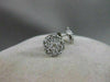 ESTATE .93CTW DIAMOND FLOWER CLUSTER 14K WHITE GOLD EARRINGS F/G VVS/VS #10320