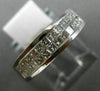 ESTATE WIDE .84CT PRINCESS DIAMOND 14KT WHITE GOLD 3D TWO ROW ANNIVERSARY RING