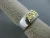 ESTATE 4.26CT DIAMOND 18KT WHITE & YELLOW GOLD 3 STONE WEDDING ANNIVERSARY RING