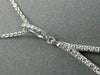 ESTATE LARGE 2.39CT DIAMOND & AAA GARNET 14KT WHITE GOLD 3D TRIANGULAR PENDANT
