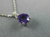ESTATE .71CT DIAMOND & AAA AMETHYST 14KT WHITE GOLD 3D ROUND FLOATING PENDANT