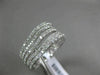 ESTATE WIDE 1.14CT DIAMOND 18KT WHITE GOLD 3D MULTI ROW SEMI ETERNITY LOVE RING
