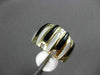 ESTATE LARGE 0.16CT DIAMOND 14KT YELLOW GOLD ONYX & MOTHER OF PEARL RING