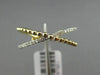 ESTATE .10CT DIAMOND 14KT WHITE & YELLOW GOLD X LOVE MILGRAIN BEAD RING F/G VSSI