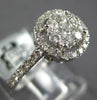 ESTATE WIDE .54CT DIAMOND 18K WHITE GOLD 3D CLASSIC CLUSTER FLOWER FILIGREE RING