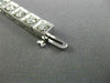 ESTATE WIDE 4CT DIAMOND 14KT WHITE GOLD SQUARE MILGRAIN CLASSIC TENNIS BRACELET