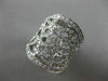 ESTATE EXTRA LARGE 3.50CT DIAMOND 18KT WHITE GOLD 3D OPEN FILIGREE FLOWER RING