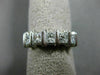 ESTATE WIDE 1.50CT DIAMOND 14KT WHITE GOLD 3D FIVE STONE ANNIVERSARY RING #1345