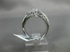 ESTATE LARGE 1.25CT DIAMOND 14KT WHITE GOLD 3D FLOWER CRISS CROSS SNAKE FUN RING