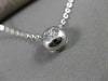 ESTATE .14CT ROUND CUT DIAMOND 18KT WHITE GOLD 3D SOLITAIRE BEZEL PENDANT #596