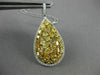ESTATE EXTRA LARGE 4.48CT WHITE & FANCY YELLOW DIAMOND 18KT 2 TONE GOLD PENDANT