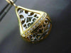 ESTATE LARGE .20CT DIAMOND 14KT TWO TONE GOLD 3D FLEUR DE LIS FILIGREE EARRINGS