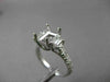 ESTATE WIDE .67CT DIAMOND 14K WHITE GOLD SEMI MOUNT LUCIDA ENGAGEMENT RING 16735