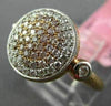ESTATE WIDE .52CT WHITE & PINK DIAMOND 18KT WHITE & ROSE GOLD 3D ROUND LOVE RING