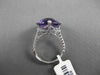 ESTATE 10.25CTW DIAMOND & AAA EXTRA FACET AMETHYST 14KT WHITE 3D ENGAGEMENT RING