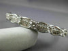 ANTIQUE 2.85CT ROUND & BAGUETTE  DIAMOND 14KT WHITE GOLD BANGLE BRACELET #1047