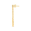 .42CT DIAMOND 14K YELLOW GOLD 3D MULTI V SHAPE BEZEL CHANDELIER HANGING EARRINGS