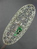 ESTATE EXTRA LARGE .94CT DIAMOND 18K WHITE GOLD OPEN FILIGREE OVAL COCKTAIL RING