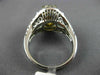 LARGE 3.90CT WHITE & FANCY YELLOW DIAMOND 14KR WHITE GOLD HEART ENGAGEMENT RING