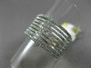 ESTATE WIDE .70CT DIAMOND 14KT WHITE GOLD 3D MULTI ROW WEDDING ANNIVERSARY RING