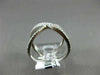 ESTATE LARGE .77CT DIAMOND 14K WHITE GOLD 3D MULTI ROW CRISS CROSS INFINITY RING
