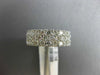 ESTATE WIDE 2.18CT DIAMOND 14K WHITE GOLD SEMI ETERNITY WEDDING ANNIVERSARY RING