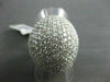 ESTATE LARGE 6.05CTW DIAMOND 18KT WHITE GOLD FLAT DOME SHAPE FUN RING STUNNING!