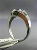 ESTATE WIDE .50CT DIAMOND 14KT WHITE GOLD CLUSTER OVAL MILGRAIN FRIENDSHIP RING