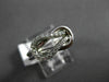 ESTATE .33CT DIAMOND 14KT WHITE GOLD PAVE LOVE KNOT BELT COCKTAIL RING F/G VSSI