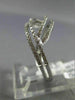 ESTATE .37CT DIAMOND 18KT WHITE GOLD MULTI ROW INFINITY SEMI ETERNITY LOVE RING