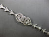 LARGE & LONG 1.5CT DIAMOND 14KT WHITE GOLD 3D DOUBLE HEART FLORAL BRACELET 28191
