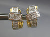 ESTATE 1.16CT DIAMOND 14K TWO TONE GOLD CLASSIC PRINCESS CLIP ON EARRINGS #18198