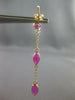 4.60CT AAA RUBY 14KT YELLOW GOLD 3D MARQUISE SHAPE BY THE YARD HANGING EARRINGS