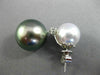 EXTRA LARGE .28CT DIAMOND AAA SOUTH SEA & TAHITIAN PEARLS 18KT GOLD 3D EARRINGS